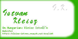 istvan kleisz business card